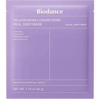Омолоджуюча гідрогелева маска Biodance Rejuvenating Caviar PDRN Real Deep Mask з ікрою і PDRN, 1шт