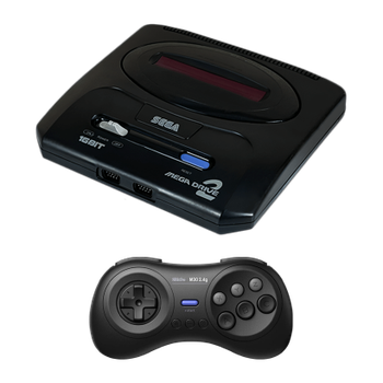 Набір Консоль Sega Mega Drive 2 HAA-2502 Japan Asia Black Б/У + Геймпад Бездротовий 8BitDo 1 M30 2.4G 81CA