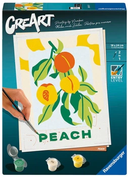 Картина за номерами Ravensburger CreArt Персик 18 × 24 см (4005556255177)