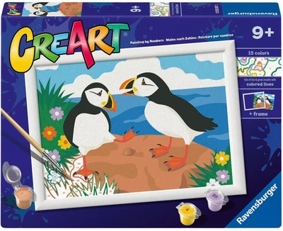 Картина за номерами Ravensburger CreArt Пірнаючі папуги 18 × 25 см (4005555230571)