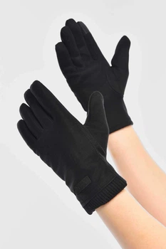 Перчатки женские на евромеху сенсорные черного цвета GLOVES размер 7 (209388)