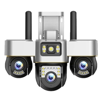 Уличная Wi-Fi камера видеонаблюдения, 15 Мп, 3 объектива, Smart Net Camera