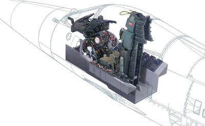 Збірна модель 1:12 кокпіт літака F-104 G Cockpit Italeri (2991)