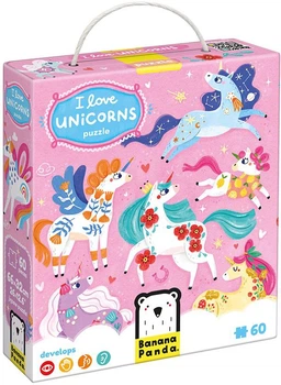 Пазл Banana Panda I Love Unicorns 60 елементів 3695045 (5902983492641)