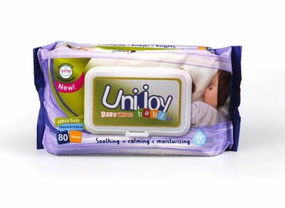 Влажные детские салфетки UNIJOY 80 шт с клапаном (6973920542339)