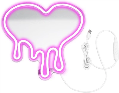Неоновый свет Jeffergarden в форме сердца с регулируемой яркостью USB