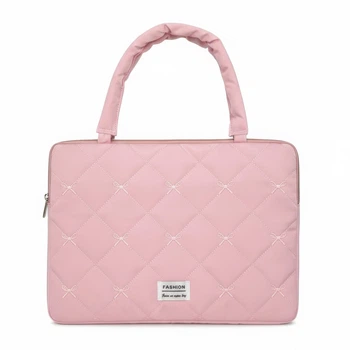 Сумка Puffy Shoulder "Life HoHo" TPU противоударная для MacBook 13-15 Рожевий