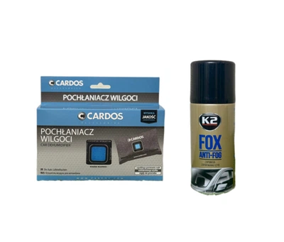 Средство от запотевания стекла в авто K2 Fox + влагопоглотитель Cardos