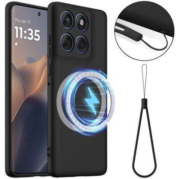 Защитный чехол Deexe Silicone Case with MagSafe для Motorola Edge 70 - Black