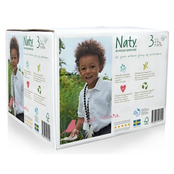 Биоразлагаемые эко подгузники Eco by Naty 3 размер (4-9кг) Family Box 30уп*2шт
