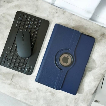 Чохол 360° Rotating Stand Case з клавіатурою і мишею в комплекті для iPad 11 (A16) (2025) - Midnight Blue/Black