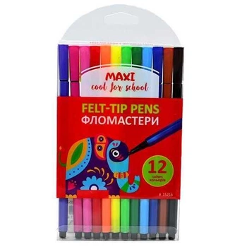 Фломастери 12кол шестигранні MAXI