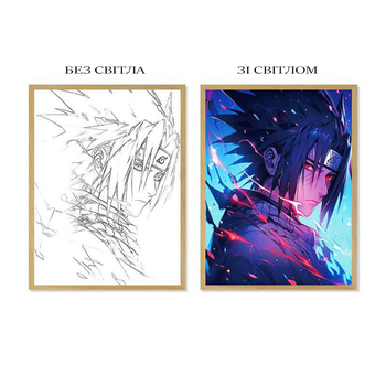 Багатошаровий Нічник рамка аніме NARUTO світильник Uchiha Sasuke Саске Учіха Наруто