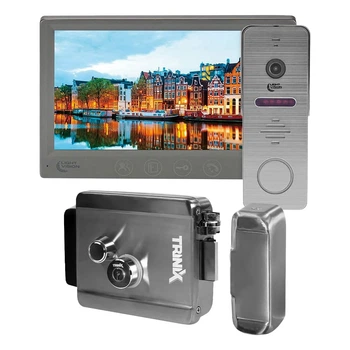 Комплект видеодомофона с электрозамком Light Vision AMSTERDAM FHD Grey + RIO FHD Grey
