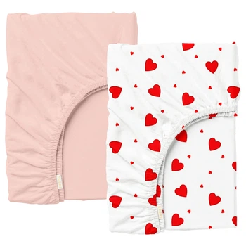 Набор простыней на резинке Cosas ROSE RUBY HEARTS ранфорс 200х220x20 2 шт (4822052399590)