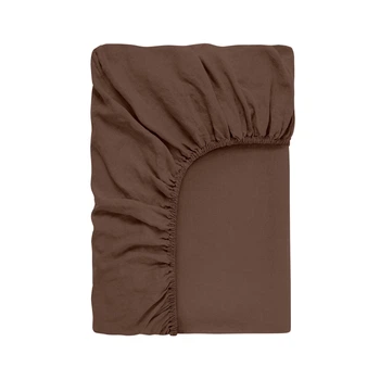 Простынь на резинке Cosas COCOA BROWN Варена бавовна 160х200х30 (4822052469439)