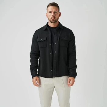 Чоловіча тепла сорочка DarpShirt, чорна, розмір M