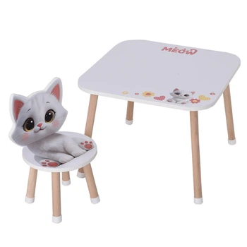 Деревянный детский столик Bambi M 502-2 со стульчиком