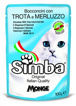Вологий корм для котів SIMBA Cat Wet форель і тріска 100 г (70009362)
