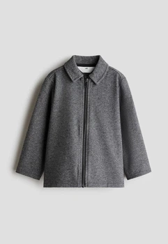 Дитяча куртка-сорочка для хлопчика H&M 122-128 см Темно-сіра (25122206D)