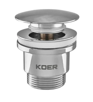 Донный клапан для раковины click-clack Koer PW-01-01 KR3400 хром
