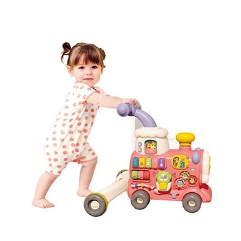 Музыкальные ходунки-каталка 3в1 Baby Walker Train Bibiinn 6063 с парогенератором и сортером