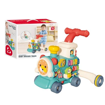 Музыкальные ходунки-каталка 3в1 Baby Walker Train Bibiinn 6062 (Парогенератор, Сортер, Пианино)