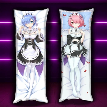Подушка VIVA Дакімакура REM RAM Re: Zero Рем Рам 150х50см з наволочкою двостороння ( 0160053 )