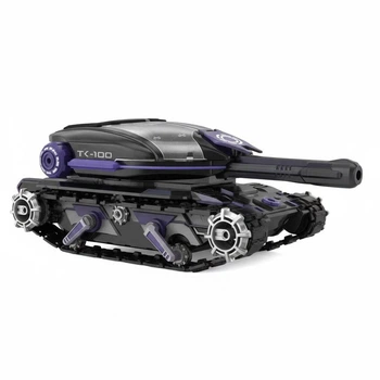 Танк на радіокеруванні HD 5011-02, акумулятор 3.7V, підсвічування, звук, стріляє орбізами, чорний