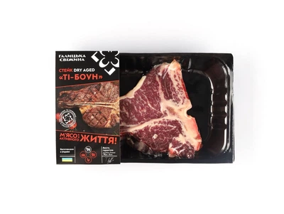 Стейк Галицька Свіжина Ті-боун Dry-Aged, 500 г
