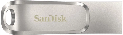 Накопитель 256GB USB 3.1 Type-A + Type-C Dual Drive Luxe Серебряный SanDisk 000321602