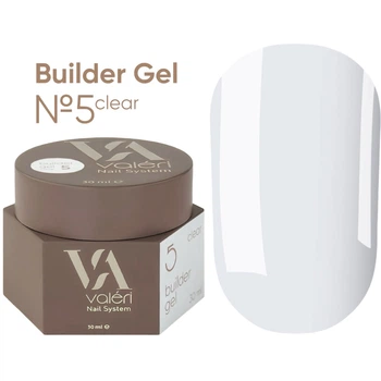 Моделюючий гель VALERI Builder Gel №5 Clear 30 мл