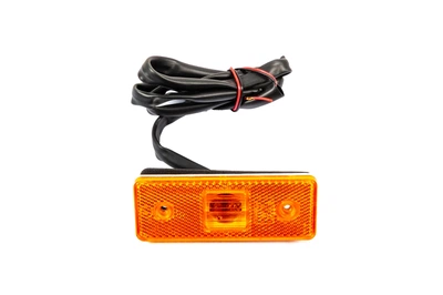 Фонарь габаритный боковой LED желтый с катафотом, 1 м кабель, 12–24V