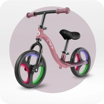 Беговел MoMi Isoka з LED подсветкой pink, ROBI00074
