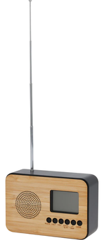 Budzik Excellent Houseware z radiem i termometrem na baterie Czarny (5902973451580)