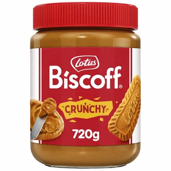 Крем Паста Бесквітно-карамельна XXL з Печивом Lotus Biscoff Spread Crunchy 720 г