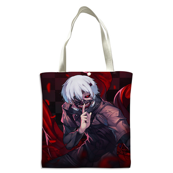 Шопер еко-сумка Токійський гуль Кен Канекі Tokyo Ghoul Kaneki Ken двосторонній 33 х 37 см(MS_740034CAA671)