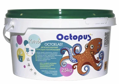 Клей Octoelast двухкомпонентный эпоксидно-полиуретановый 2,5 кг Octopus (004524)