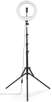 Трипод смартфону Steady-120 V2, кулястий, 185см, Bluetooth, зі світлодіодним кільцем, чорний Hama (teh0012966)