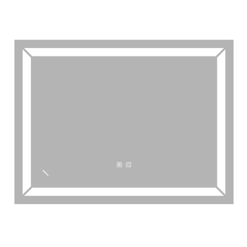 Зеркало Zerix Kubix MR04-80x60-Reverse с LED Touch, Anti-fog, димером, регулятором яркости ZX6054