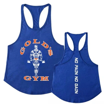 Майка мужская для тренировок Gold's Gym No Pain No Gain синяя М