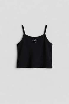 Майка H&M 1276957ОА черный бантик 170см