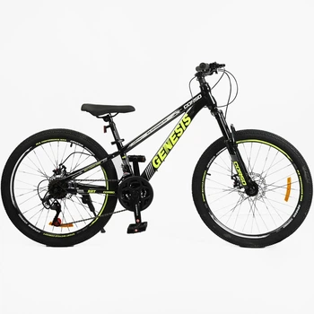 Велосипед горный подростковый CORSO «Genesis» 24 дюйма, рама 11" Черный G-24682