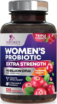 Добавка преміум-класу для підтримки жіночого здоров'я Nature's Nutrition Probiotics for Women 90 Billion CFU 120 капсул