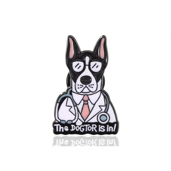 Значок (пин) BROCHE брошь бижутерия Медицина Ветеринар Пёс The Doctor is in BRGV114450