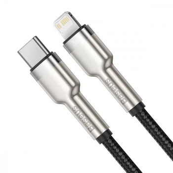 Кабель Baseus Cafule Metal Type-C to Lightning PD 20W 1 м Black (CATLJK-A01)