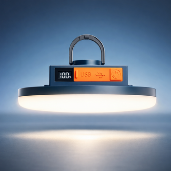 USB LED Лампа кемпинговый фонарь с повербанком (Power bank) на 7200 mAh 3 режима освещения с магнитом