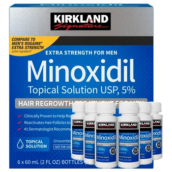 Міноксидил 5% Kirkland для росту бороди та волосся 60ml, 6 штук TM Blueyellow