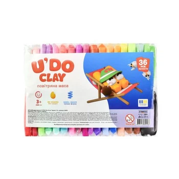 Набір для творчості (повітряний пластилін) UʼDO Clay 36 шт (виробник Strateg)