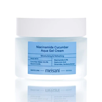 Увлажняющий гель-крем с ниацинамидом и гидролатом огурца Meisani Niacinamide Cucumber Aqua Gel Cream 50 мл